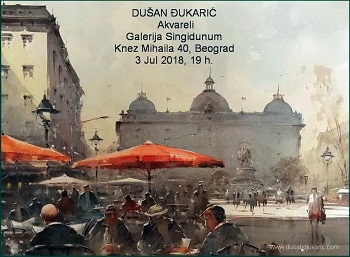 38.rodjendan galerije SINGIDUNUM i izložba akvarela Dušana Djukarića