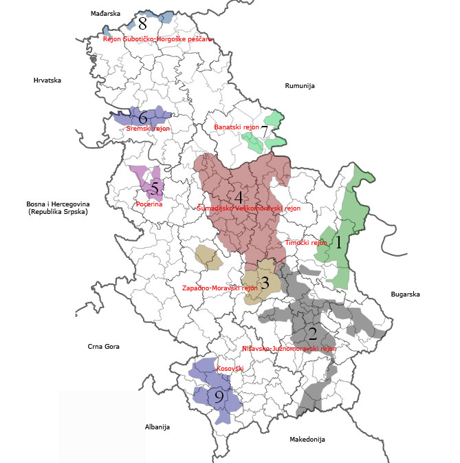Vinski regioni u Srbiji